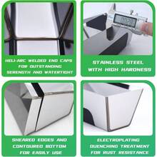 Heavy-Duty Stainless Steel Reinforced Plasterboard Mud Tray - Featuring A Construction With Reinforced Straps And A Grooved Base, Available In Multiple Sizes. Suitable For Mortar, Cement, Fillers And Coatings, This Professional Plaster And Joint Compound Application Tool Is Compatible With All Types Of Plasterboard DIY Trowels - Multicolor - View 5