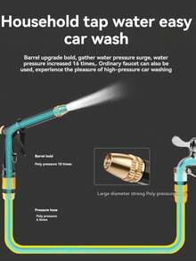 重型高压清洗机软管 - 高压清洗喷枪，适用于房车、卡车、船只和家庭清洁 | 耐用黑色喷枪软管，用于户外维护和浇水。（款式随机发货）