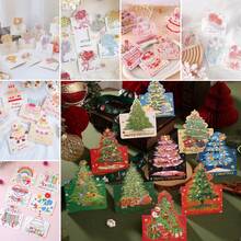20张新款圣诞树烫金贺卡，适用于圣诞夜、浪漫情人节折叠贺卡、可折叠3D花朵/蛋糕贺卡、生日贺卡、情人节贺卡、感恩节贺卡、留言卡、花店烘焙礼品卡、圣诞装饰（款式随机）。