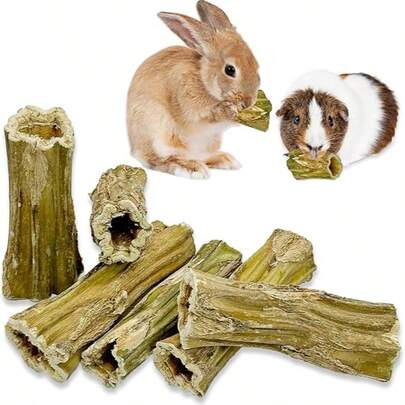 Natural Wooden Rabbit Chew Toy - Papaya Wood Chew Stick, Suitable For Hamsters, Guinea Pigs, Rats, Gerbils And Other Small Pets