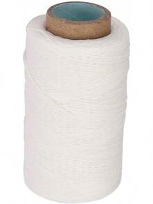 Estilo250M/820.2Ft Hilo Encerado 150D Accesorios De CordóN De Cosido Plano Para Suministros De Cuero Artesanales Macrame DIY(Blanco)VersióN Mejorada - 1 - Ver 2