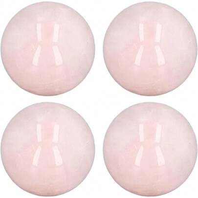 Estilo4 Bolas De Cristal De Cuarzo Rosa, Piedra De Cuarzo Rosa, Bola De Piedra De Masaje Rosa, Bola De Esfera De Cuarzo Rosa Para DecoracióN, MeditacióN, BricolajeVersióN Mejorada
