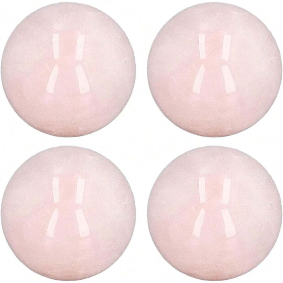 Estilo4 Bolas De Cristal De Cuarzo Rosa, Piedra De Cuarzo Rosa, Bola De Piedra De Masaje Rosa, Bola De Esfera De Cuarzo Rosa Para DecoracióN, MeditacióN, BricolajeVersióN Mejorada - 1 - Ver 1