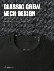 Camiseta Casual de Manga Corta para Hombre - Impresión de Tiburón y Gato de Dibujos Animados, Tela Transpirable, Ropa de Calle Cómoda para el Verano, Cuello Redondo, Ajuste Regular, Camiseta de Uso Diario| Camiseta gráfica divertida| Ajuste cómodo - Especificación - Ver 7