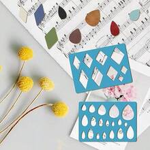 GORGECRAFT 2 Styles Teardrop Earring Template Reusable Diamond Jewelry Shape Templates Geometric Stencils Leather Earring Acrylic Cutting Stencil For Bracelets Earrings DIY Crafts Making 3.5 X 5.1 - As Pic - View 7