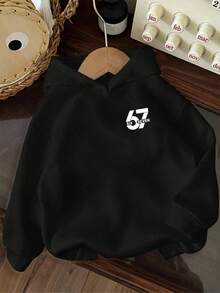 Teenage Girl Funny Print Thermal Lined Pullover Sweatshirt Sweatshirt, Warm & Comfortable For Autumn/Winter