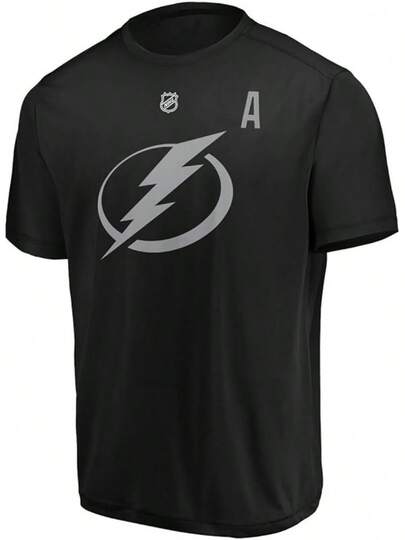 Outerstuff Victor Hedman タンパベイ ライトニング # 77 ユース ボーイズ 3rd ジャージ 代替キャプテンネーム&ナンバー パフォーマンス Tシャツ