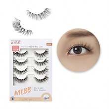 lbyExtensiones de pestañas kit de pestañas postizas naturales paquete de 4 pares invisibles ligeras aptas para lentes de contacto voluminosas.18 - Multicolor - Ver 1