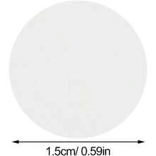 Piezas Etiqueta Circular Trmica, 15 mm Etiquetas Blancas Autoadhesivas, Pegatinas Puntos Adhesivos Circulares Apliques Redondas De Puntos para Paquetes Oficina - Blanco - Ver 3