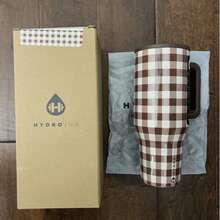 ACTA Hydrojug 32oz,40oz Traveler Coconut Brown Gingham Limited Edition Water Bottle With Handle & Flip Straw - Fits In Cup Holder, Leak Resistant Tumbler-Reusable Insulated Stainless Steel & Rubber Base - Gifts For Women & Men, - 彩色 - 查看 13