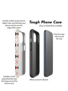 2-In-1 Phiên Film Phone Case/Practical Anti-Drop Elegant Floral Pattern/Compatible With IPhone 11, 12, 13, 14, 15, 16, 17 Series - Black - View 6