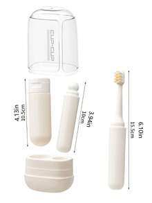 1 Set (Random Color) Travel Wash Cup Set, 3-In-1 Portable Rinse Cup, Toothbrush, Toothpaste Storage Box, Essential For Outdoor