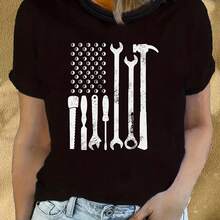 Tool-Set-Kit-White-American-Flag-Pattern-And-Text-Garage-Workshop-Repair_01 - Black - View 1