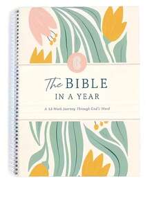 52周圣经学习指南：一年读经计划——每日阅读安排，包含经文、反思问题和祷告提示，专为女性设计，螺旋装订，圣经学习伴侣，精美封面 - 彩色 - 查看 6