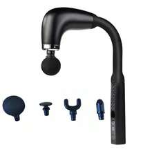 长柄按摩器，适用于背部、颈部、足部、腿部和肩部的深层组织按摩，速度可调，配有4个可互换的按摩头。 - 黑色 - 查看 7