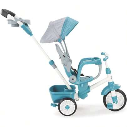 Triciclos para niños Ajuste perfecto 4 en 1 Triciclo Azul Verdoso Triciclos para niños