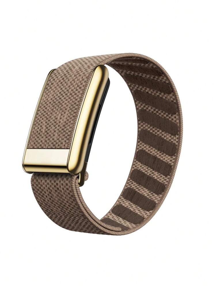 5.0 SuperKnit Luxe Band - Compatible With 5.0/MG - Supports ECG Function, High-Performance Accessory For Health & Fitness Wearable Devices - Premium Metal Material - Brown - View 1
