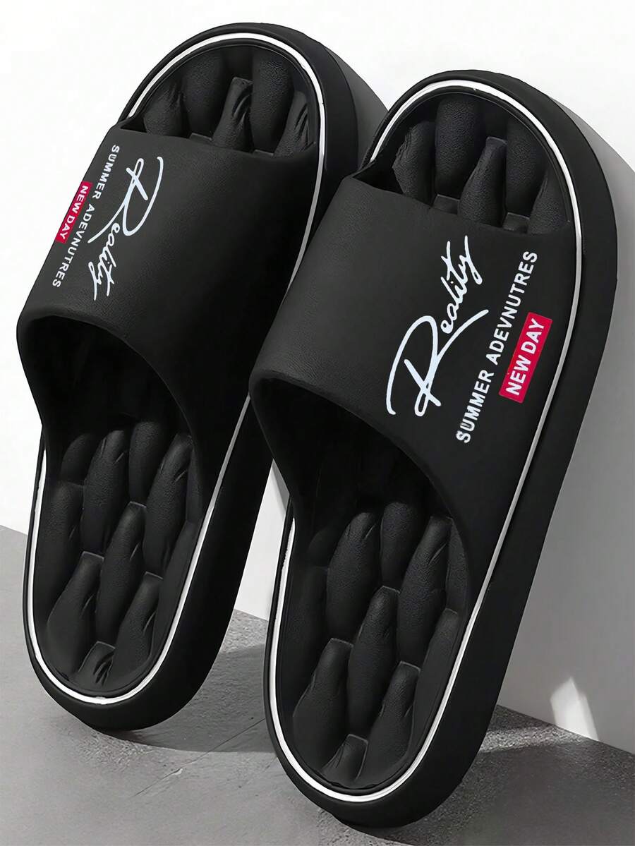 Dép hở mũi thời trang mới cho nam, đế mềm bằng chất liệu EVA, dép đi trong nhà thoáng khí thoải mái, màu đen, phù hợp cho cả đi bộ trong nhà và ngoài trời, dép đi làm thiết yếu hàng ngày.