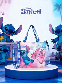 Disney 1个官方授权的米奇/史迪奇图案时尚手提包,休闲多功能单肩包,配有可调节肩带,适合女性/女孩/青少年/学生日常使用、外出、购物、返校等场合。 - 彩色 - 查看 21