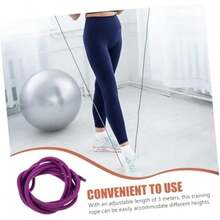 BESPORTBLE Cuerda De Gimnasia Rítmica Cuerdas De Pared De Yoga Cuerda De Gimnasia De Colores Cinta De Gimnasia Cuerda Cuerda Tensora De Pie Cuerda Unido SOGA Algodón Púrpura(púrpura) - Multicolor - Ver 3