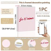 1幅装裱帆布墙画，粉色丘比特艺术，时尚心形，粉色嘴唇印花浪漫墙饰，粉色女孩装饰，情人节装饰，爱情装饰，结婚礼物，情人节海报，周年纪念装饰，现代家居装饰，房间装饰，宿舍装饰，卧室装饰，客厅装饰，浴室装饰，情人节海报，礼物，节日装饰 - 彩色 - 查看 42