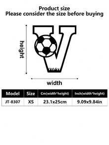 1 pieza Decoración de pared para exteriores, Logotipo inicial, Letra entrelazada de fútbol de metal, Decoración de arte de pared, Decoración de pared de metal clásica de fútbol, Material resistente, Calidad superior, Diseñado con un tema de fútbol, Adecuado para el hogar, la oficina, el dormitorio, la sala de estar, el jardín y otras escenas, Un regalo ideal para los fanáticos del deporte, Una decoración de logotipo de metal personalizada artística y moderna, Una excelente opción para regalos de inauguración de la casa, cumpleaños y días festivos, decoración de habitaciones, decoración de dormitorios, hogar - Multicolor - Ver 84