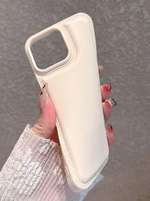 简约哑光白苹果手机壳，兼容 17 Pro Max/17 Pro/17 Air/17/16/16 Pro Max/16 Plus/16 Pro/16 E/15/15 Pro Max/15 Pro/15 Plus/11/12/13/14 Pro Max/12 Pro/12 Pro Max/13 Pro/13 Pro Max/14 Pro/14 Pro Max，软壳 - 白色-新款仿皮紋 - 查看 6