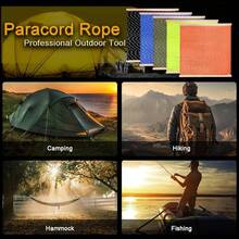 EstiloCooBigo - Cuerda De ParacaíDas De 1000 Libras, 4 Mm, 12 Hebras, 100 Pies, Reflectante, Color Negro, Paracord Para Bricolaje, Pulsera/Cordones, Tienda De CampañA, Senderismo, Supervivencia U OtrosVersióN Mejorada - Negro reflectante - Ver 6