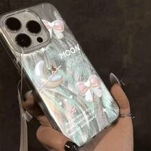 Estuche Protector Ultrafino Anticaídas con Diseño de Plumas y Estrella Lunar, Funda Suave Anti-Golpes para iPhone 16/15/14/12/11/Plus/Pro Max Series, Regalo Perfecto para Parejas o Amigos, Tacto Cómodo, Alta Calidad - Ideal para Fiestas o Regalos - [plateado]-715 - Ver 5