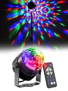 1 Quả cầu disco với 7 chế độ chiếu sáng LED - Đèn sân khấu đổi màu theo âm thanh dành cho KTV, trang trí nhà cửa, tiệc sinh nhật, quán bar DJ, cấp nguồn USB, tương thích với nhiều hoạt động chiếu sáng không gian | LED nhiều màu | Dễ dàng lắp đặt | Phụ kiện tiệc tùng - RGB nhiều màu sắc - Xem 15