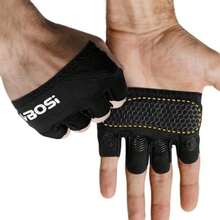 Guantes de Entrenamiento, Guantes para Gym ujer y Hombre, Diseño edio Dedo y Transpirable, Antideslizantes con Silicona para Gimnasio, Entrenamiento y Levantamiento(XL Negro) - Multicolor - Ver 2