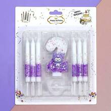Sanrio Kuromi Theme Creative Candles, Birthday Party Candles, Theme Party Candles, 0-9 Number Candle Set, Cute Birthday Candles, Exquisite Cake Decorations.