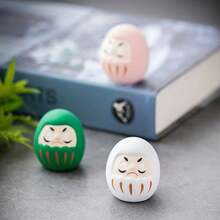 1 quả trứng Daruma không tráng men sáng tạo, đồ trang trí phong thủy khai trương doanh nghiệp, đồ trang trí bàn làm việc mini phong cách Nhật Bản, tượng Daruma hoạt hình nhiều màu, quà tặng cầu mong thịnh vượng, trang trí nhà cửa - Nhiều màu - Xem 4