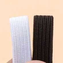 394英寸/787英寸高弹缝纫松紧带,弹力橡皮筋,DIY工艺品,服装配饰,缝纫松紧带,简约设计,中性色调,耐用材质,精湛工艺 - 白色 - 查看 3