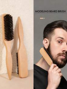 1 lược chải râu lông lợn rừng Unisex, giúp tạo kiểu tóc đuôi ngựa bóng mượt, thuần hóa tóc xoăn, kiểm soát đường chân tóc, lược gỡ rối - Có đuôi thuôn rộng giúp dễ dàng rẽ ngôi, tạo kiểu, đánh bóng và làm mượt tóc, phù hợp cho cả nam và nữ, được đề xuất làm quà tặng Giáng sinh - Nhiều màu - Xem 3