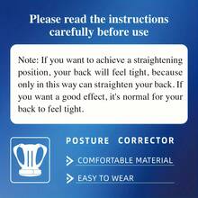 Corrector de postura - Soporte de espalda para hombres y mujeres - Enderezador totalmente ajustable para soporte de la columna media y superior - Alivio del dolor de cuello, hombros, clavícula y espalda - Transpirable, ajustable, soporte completo de la espalda, alivio del dolor de espalda superior e inferior - Negro - Ver 9