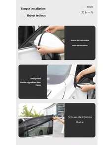 Car Mosquito Net Sunshade – Breathable Mesh Window Screen For UV Protection, Privacy & Bug-Free Ventilation - Multicolor - View 7