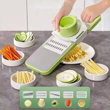 Tocător de legume 16 în 1, Tocător profesional de ceapă, Tocător de alimente multifuncțional, Feliator și tăietor de legume de bucătărie, Tocător de legume cu 8 lame, Tocător de morcovi cu recipient, Cadou de Ziua Recunoștinței - Vizualizare 5