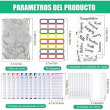 Organizador de Dinero, Carpeta A6 con 12 Sobres de Cierre, 12 Hojas de Presupuesto en Efectivo y 24 Pegatinas, Agenda de Ahorro, Planificador de Presupuesto, Sobres de Efectivo para Ahorrar (Gris) - gris - Ver 8