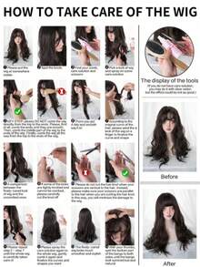 European And American Style Big Wavy Curly Lace Front Long Wig, Heat Resistant Synthetic Fiber Wig In Reddish Brown, Suitable For Women's Daily And Party Wear - Multicolor - View 12