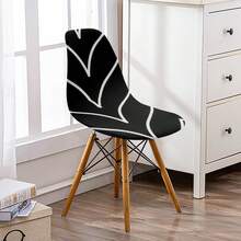 Bộ 1/2/4/6 vỏ bọc ghế in hình, thích hợp cho gia đình, khách sạn, tiệc tùng. - nhiều màu - Xem 5