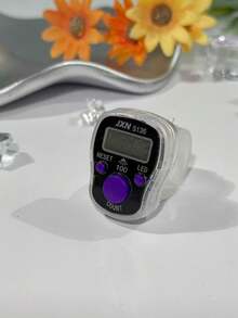 1pc Transparent Electronic Counter, Middle Eastern Arabic Digital Convenient Ring Counter, Stress Relief Hand Press Counter, Compact & Portable, Suitable For Prayer Counting, Knitting Counting, Business Use, Golf, Etc. - Multicolor - View 20