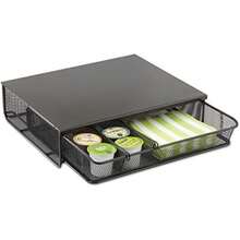Safco 3274BL Onyx Mesh Coffee Pod Supplies Hospitality Storage Organizer, Black(Cajón de café) - Multicolor - Ver 5