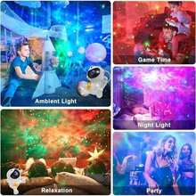 Astronauta Proyector Estrellas, Lámpara Estrellada con Control Remoto, Astronauta Galaxia Luz de Proyección, Dormitorio y Proyector de Techo, Navidad Cumpleaños Regalos para Infantiles Adulto - / - Ver 7