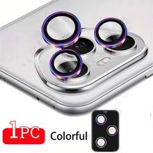 1pc Camera Lens Protector Ring For Honor 400 Pro 5G/Honor 400 Lite/Honor 400/600 Lite, 3D Metal Lens Tempered Glass Protective Film, Rear Camera Lens Cover, Phone Camera Protector, Black/Silver/Colorful - Multicolor - View 12