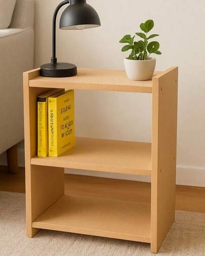 Mesa funcional cabeceira auxiliar escritório cozinha mdf cor natural cru