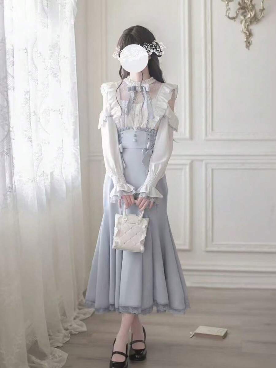 Women Two-Piece Outfits - Màu xanh nhạt - Xem 1