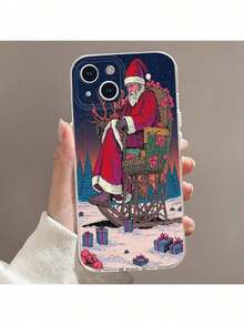 Estuche para  1615141312PlusProPro Max Serie con Diseño de Papá Noel en Silla Mecedora Navideña A3057 - Multicolor - Ver 5