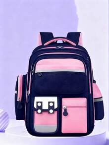 15,6 Zoll leichter Mädchen-Rucksack mit vielen Taschen, geeignet für Outdoor-Camping und Reisen, lila Studentenrucksack mit Münzbeutel, verstellbare Schultergurte, reibungsloser Reißverschluss, wichtiges Schul-Zubehör, geeignet für Studenten