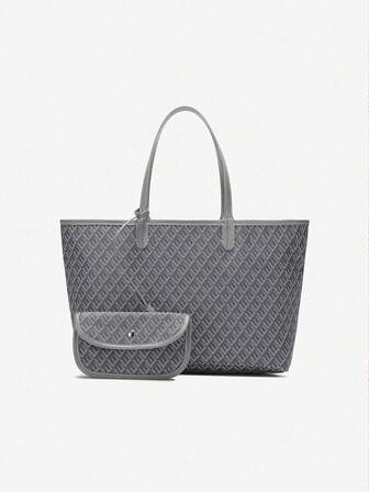 Dammode Nytt enkelt handväskeset, axelväska, stor tygväska, mångsidig pendlingsväska för damer, plånbok, studentaxelväska